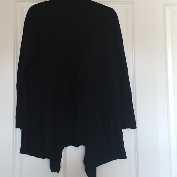Dana Buchman Open Front Sweater Cardigan - Black - Large - Picture 3 of 4